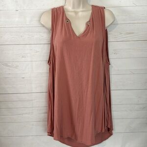 Torrid Size 3 Dusty Rose Sleeveless Rayon Popover Blouse Tunic
